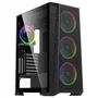 Hiditec Caja Gaming Semitorre MH12 Cristal Templado ATX con Panel USB Type-C, 4 Ventiladores ARGB, Soporte GPU 330mm y Radiadores 360mm (CHA010055)